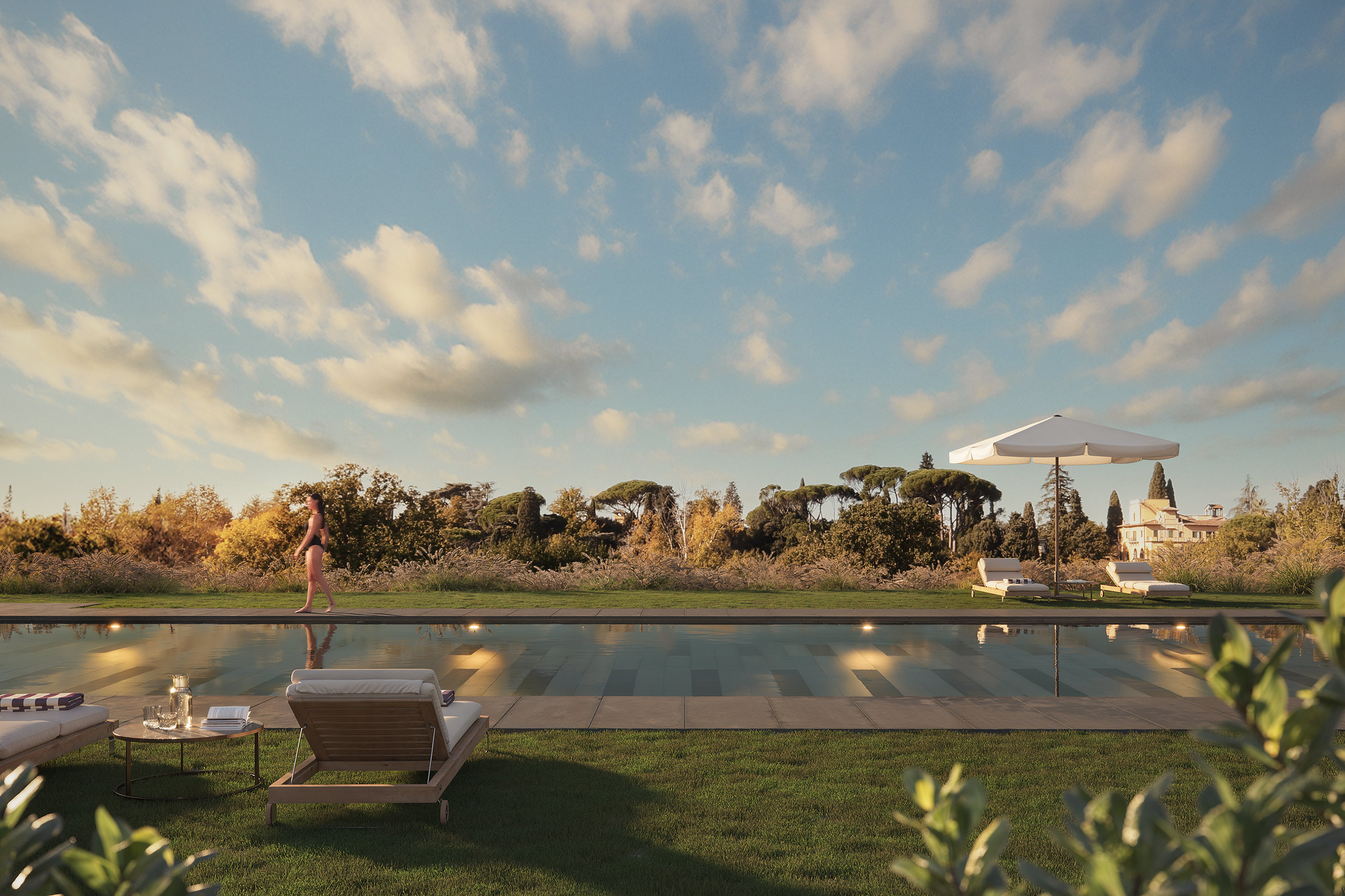Borgo Pignano Luxury Hotel Florence BPF POOL SUNSET 02