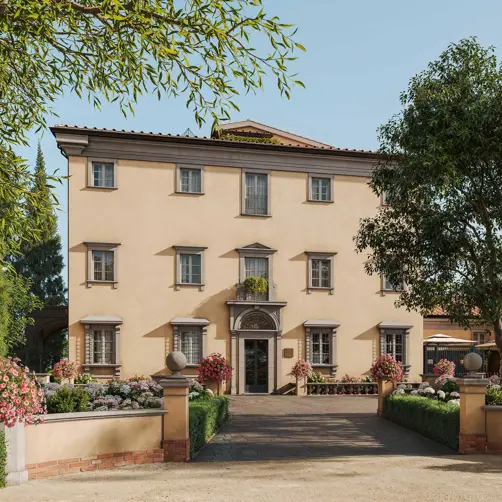 Borgo Pignano Luxury Hotel Florence BPF VILLA INGRESSO SUNSET