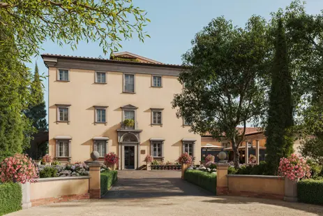 Borgo Pignano Luxury Hotel Florence BPF VILLA INGRESSO SUNSET